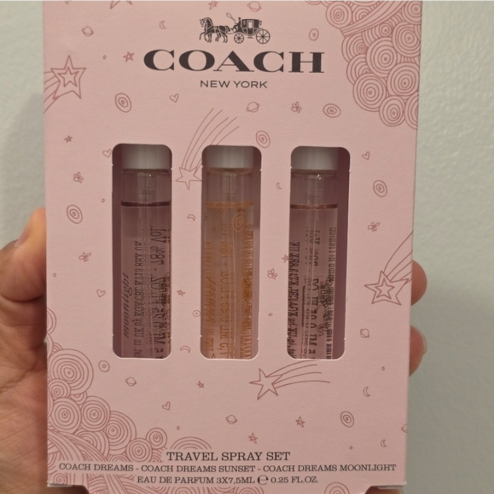 Coach 3 Pc Dream Travel Spray Set Nwt